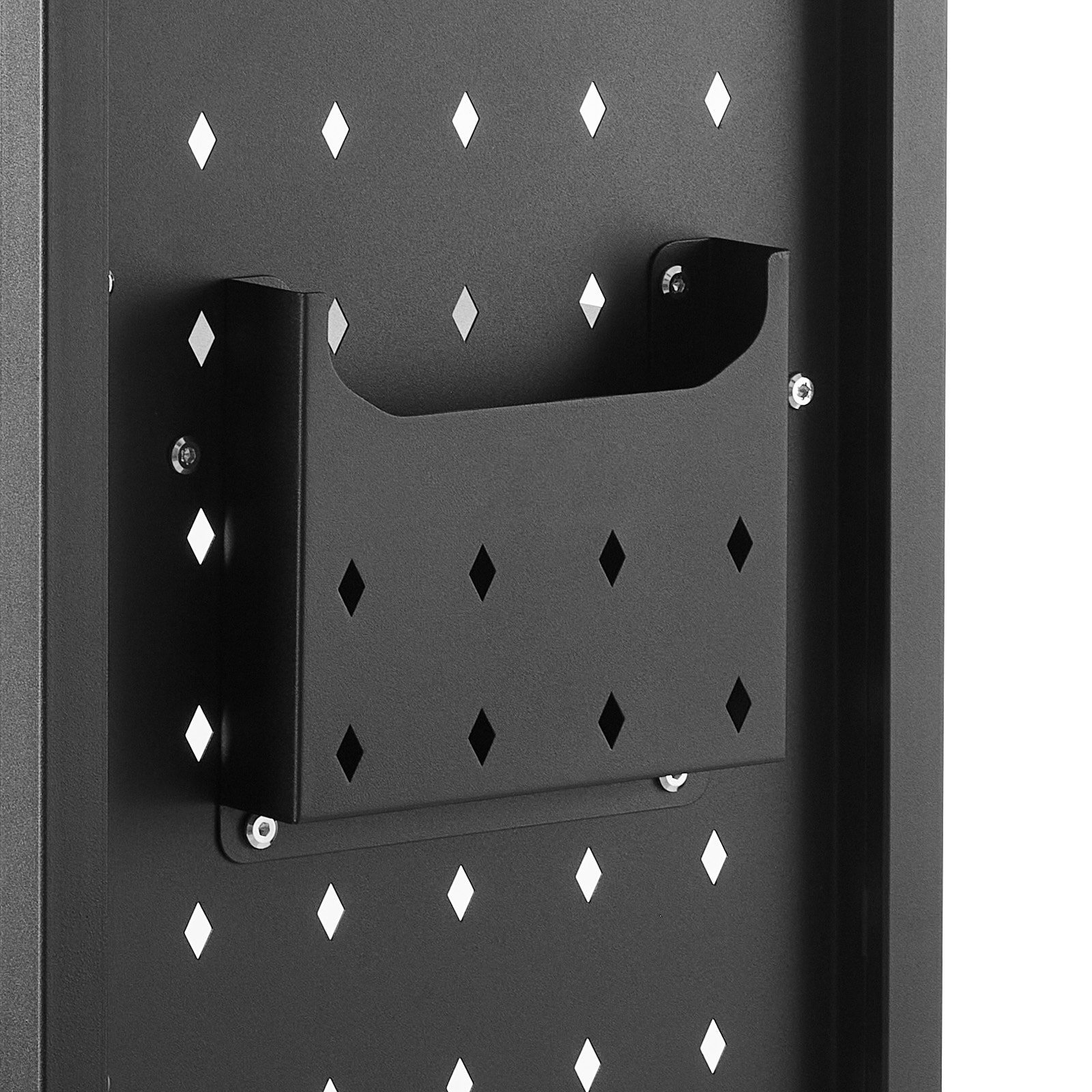 3-tier Rolling Book Cart Double Sided W-shaped Shelving Unit Black_voghion.com